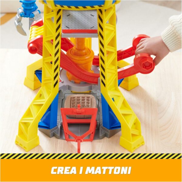 Paw Patrol, Rubble & Crew, Torre del Cantiere Generale, Set di Gioco con Personaggio di Rubble, luci e Suoni, Bulldozer e Sabbia Inclusi, Spin Master 6067494 - immagine 2