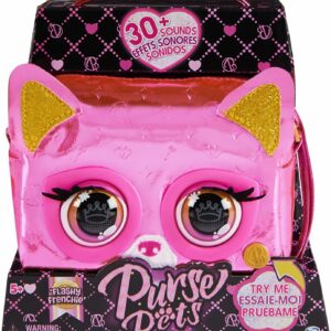 Purse Pets Borsetta Metallic Magic cagnolino rosa  Interattiva, Spin Master 6065582