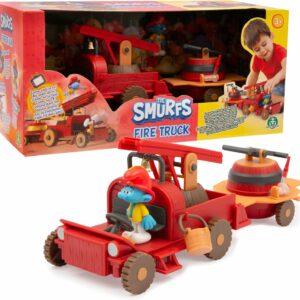 I Puffi - Camion dei Pompieri dei Puffi, Include Puffo Zuccone da 5,5 cm e accessori, Giochi Preziosi PUF26000