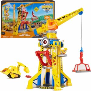 Paw Patrol, Rubble & Crew, Torre del Cantiere Generale, Set di Gioco con Personaggio di Rubble, luci e Suoni, Bulldozer e Sabbia Inclusi, Spin Master 6067494