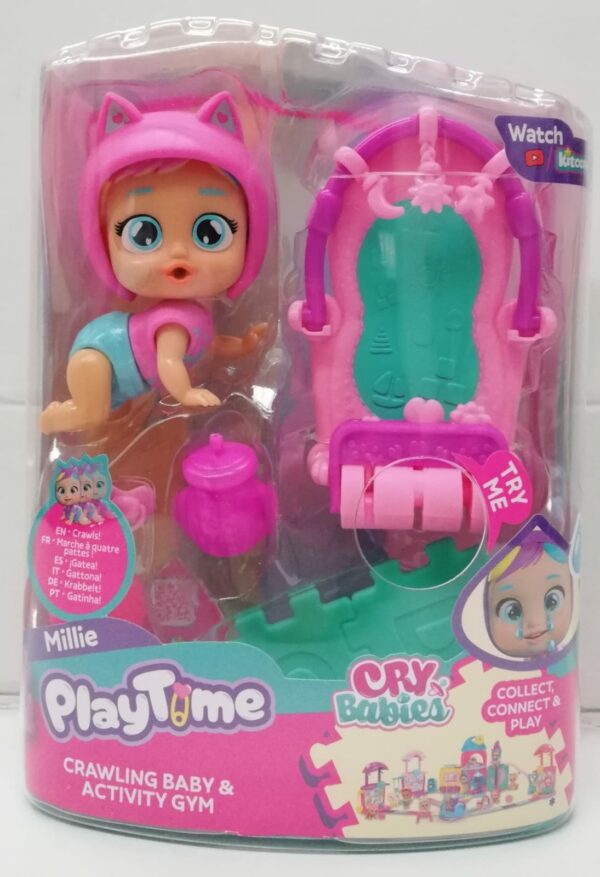 Cry Babies, Millie Gattonante con palestrina di attività,piange lacrime vere, IMC Toys  923270