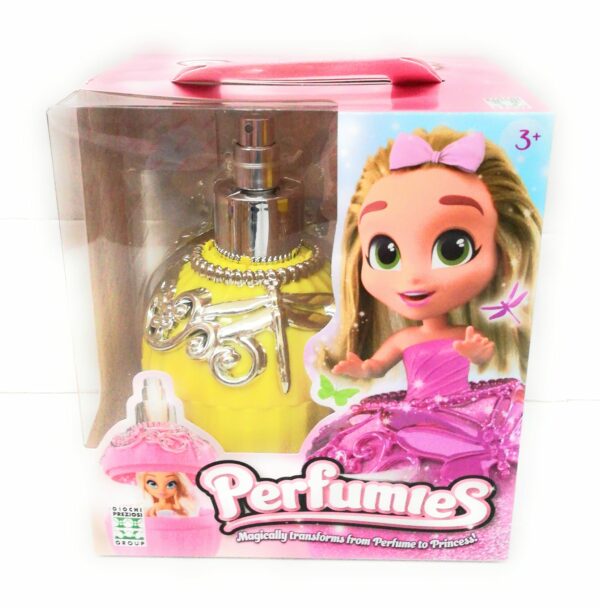 Perfumies boccetta color giallo trasformabile in bambolina con accessori - Grandi Giochi PEF00000