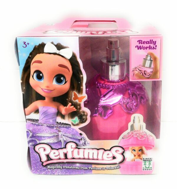 Perfumies boccetta color fucsia trasformabile in bambolina con accessori - Grandi Giochi PEF00000