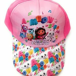 Cappello - Berretto - Cappello con visiera Compatibile Gabby (Gabby's Dollhouse) - Misura 52 Regolabile con Lo Strappo arrivando alla 48 stringendo Lo Strappo a 54 allargando, Multicolore