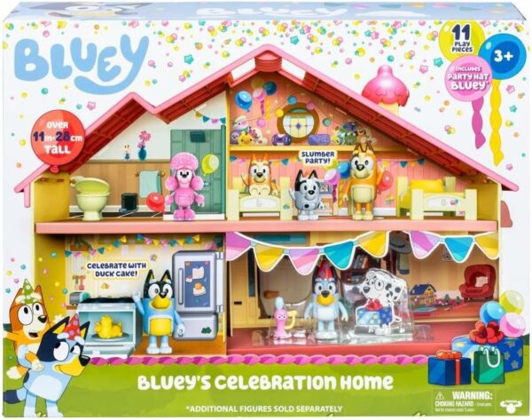 Bluey,Casa Celebration di Bluey con 11 Accessori, 1 Personaggio Esclusivo Incluso, Giochi Preziosi BLY76000
