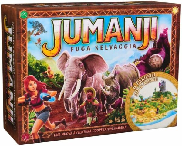 Jumanji Stampede Game, Fuga Selvaggia, il classico gioco da tavolo, Spin Master 6070931