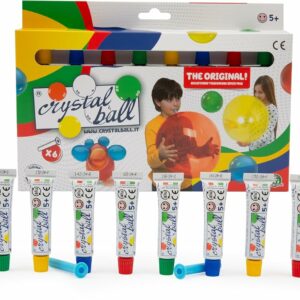 Crystal Ball- Le uniche, vere bolle di plastica , Pacco 8 Pezzi, 4 colori diversi, Giochi Preziosi CRB13000