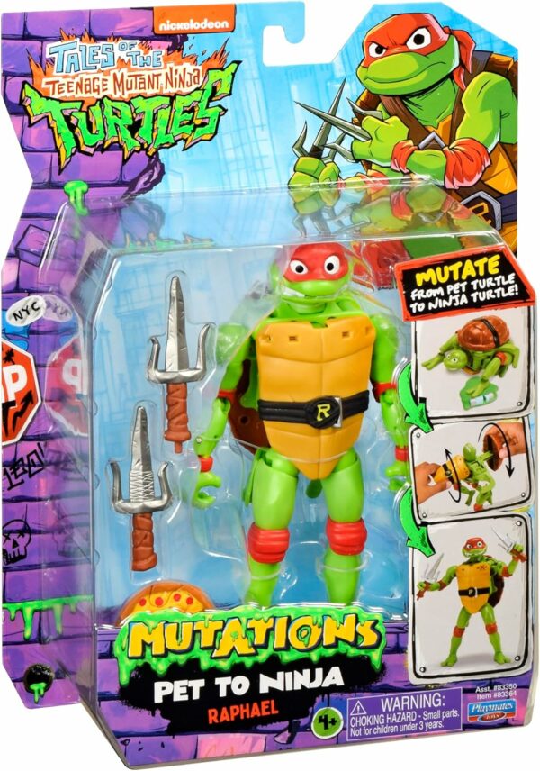 Tartarughe Ninja, Raffaello Trasformabile 15 cm, Giochi Preziosi TU838000