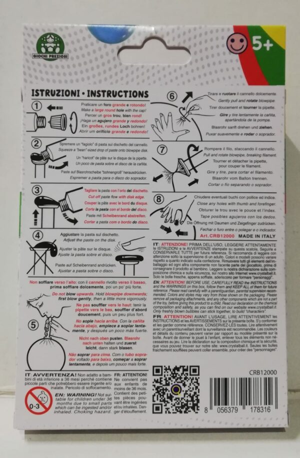 Crystal Ball- Le uniche, vere bolle di plastica , Pacco 4 Pezzi colori diversi, Giochi Preziosi CRB12000 - immagine 3