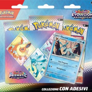 Pokemon Collezione con adesivi Glaceon dell’espansione Scarlatto e Violetto - Evoluzioni Prismatiche in italiano