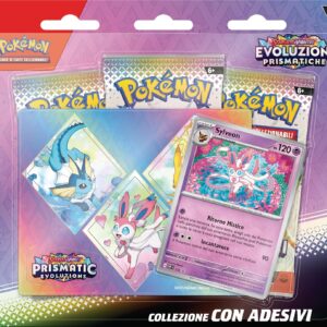 Pokemon Collezione con adesivi Sylveon dell’espansione Scarlatto e Violetto - Evoluzioni Prismatiche in italiano