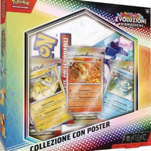 Pokemon Evoluzioni Prismatiche Collezione con Poster dell’espansione Scarlatto e Violetto in italiano