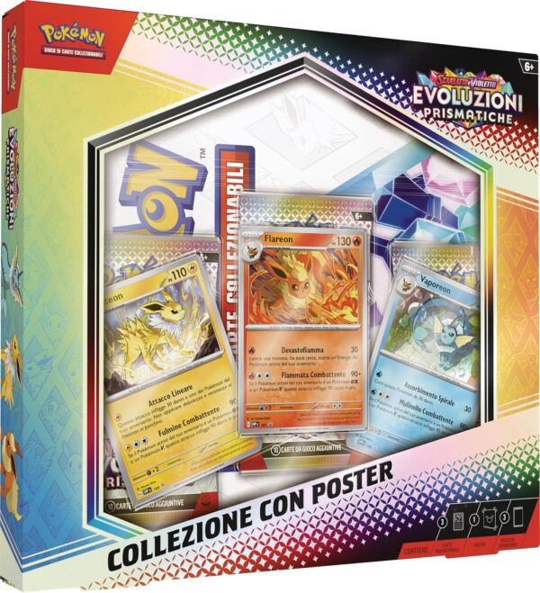 Pokemon Evoluzioni Prismatiche Collezione con Poster dell’espansione Scarlatto e Violetto in italiano