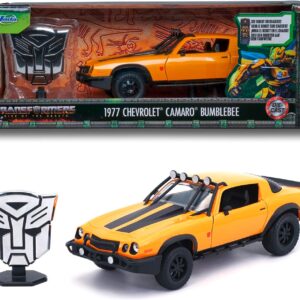 Transformers T7 Bumblebee, Chevrolet Camaro 1977 Modellino Die-cast in scala 1:24 , Simba