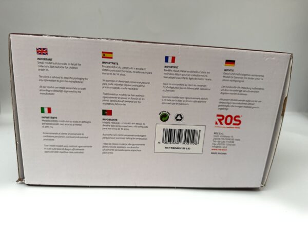 ROS MODELLINO FIAT WINNER F100 LIMITED EDITYON 999 PZ CERCHI BIANCHI ANTENNA SUL TETTUCCIO SCALA 1:32 - immagine 3
