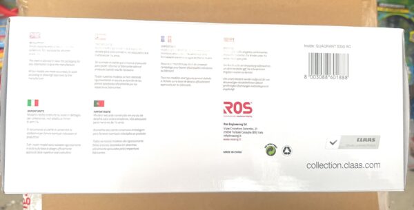 ROS Collection Claas Quadrant 5300 rc SCALA 1:32 - immagine 2