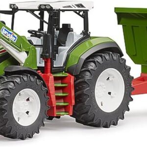 Bruder 03452 - Trattore Roadmax con caricatore frontale e rimorchio ribaltabile - scala 1/16