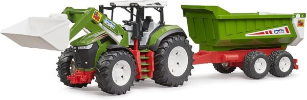 Bruder 03452 - Trattore Roadmax con caricatore frontale e rimorchio ribaltabile - scala 1/16