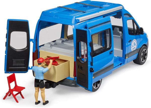 Bruder 02684 - MB Sprinter Camper con autista e accessori - scala 1/16 - immagine 4