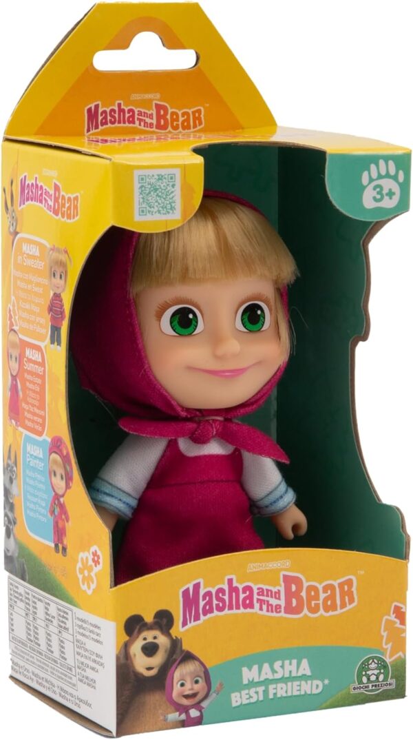 Masha e Orso, Bambola Masha Alta 12 Cm - Giochi Preziosi MHA26000