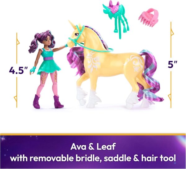Unicorn Academy, Mini Doll Ava & Leaf con Accessori, Spin Master 6069631 - immagine 2
