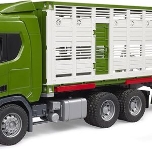 Bruder 03548 - Scania Super 560R camion per il bestiame con 1 bestiame - scala 1/16