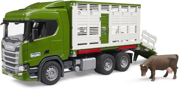 Bruder 03548 - Scania Super 560R camion per il bestiame con 1 bestiame - scala 1/16