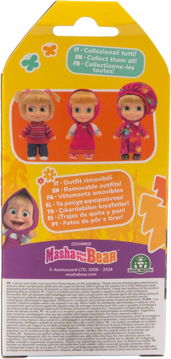 Masha e Orso, Bambola Masha Vestita da Pittrice Alta 12 Cm - Giochi Preziosi MHA26000 - immagine 2