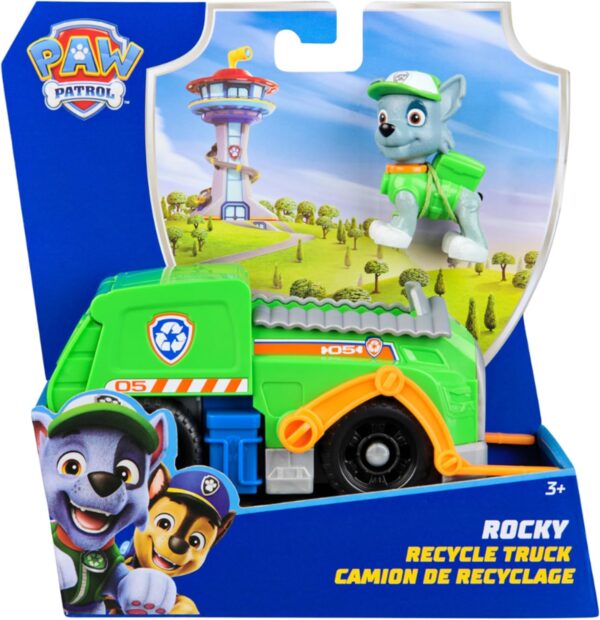 Paw Patrol Veicolo Camion per la Raccolta di Rifiuti di Rocky, Spin Master 6071213