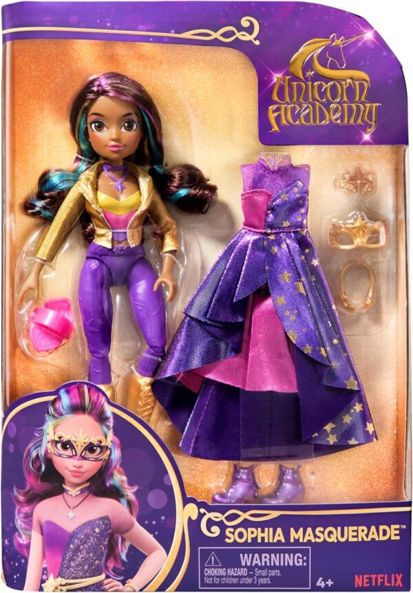 Unicorn Academy, Fashion Doll Bambola Sophia Mascherata in versione Ballo in Maschera, Spin Master 6069399