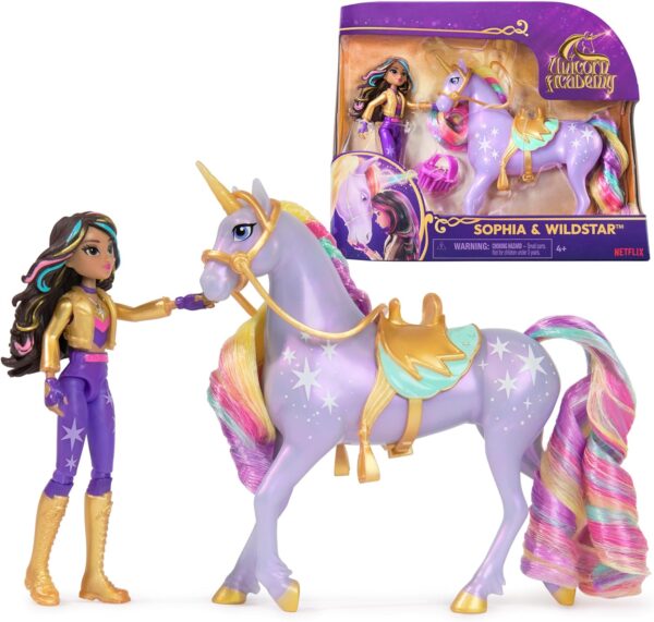 Unicorn Academy, Mini Doll Sophia & Wildstar con Accessori, Spin Master 6066838