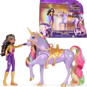 Unicorn Academy, Mini Doll Sophia & Wildstar con Luce Magica, Spin Master 6067325