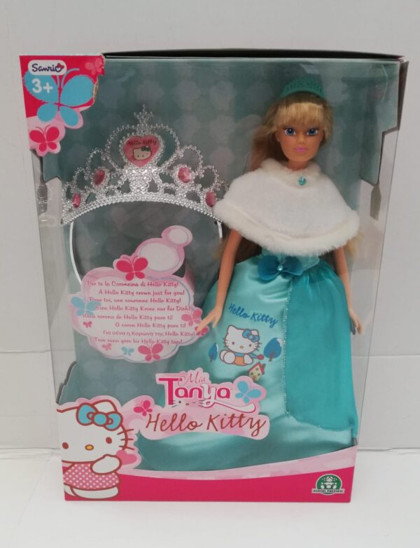 Doll Mia Tanya Hello Kitty con coroncina per bambina, Giochi Preziosi CCP18395