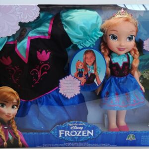 Disney Frozen, Bambola Anna + abito, costume per bambina 3-4 anni, GPZ18530
