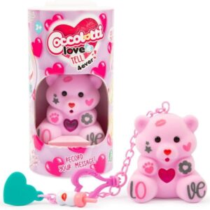 Coccolotti Love&Tell 4ever, Orsetto Blossom con Funzione Registrazione e Portachiavi Charm, Ripetono Quello che Dici, Giochi Preziosi CCL44000