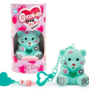 Coccolotti Love&Tell 4ever, Orsetto Happy con Funzione Registrazione e Portachiavi Charm, Ripetono Quello che Dici, Giochi Preziosi CCL44000