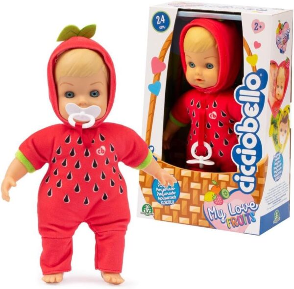 Cicciobello My Love Fruits Fragola 24 cm, Giochi Preziosi CCBI6000