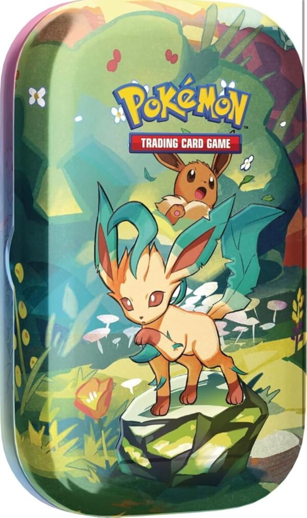 Pokémon Mini Tin Evoluzioni Prismatiche Leafeon edizione in italiano