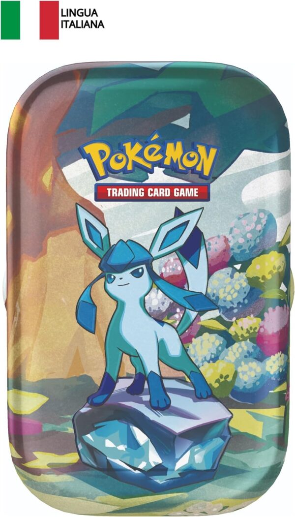 Pokémon Mini Tin Evoluzioni Prismatiche Glaceon edizione in italiano