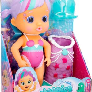 BLOOPIES Magic Tail Mermaid Daisy, sirena che spruzza acqua e fa le bolle, 24 cm circa, IMC Toys 908727