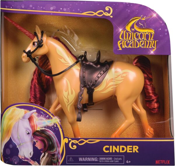 Unicorn Academy, Cavallo Unicorno Cinder 28 cm, Spin Master 6072053