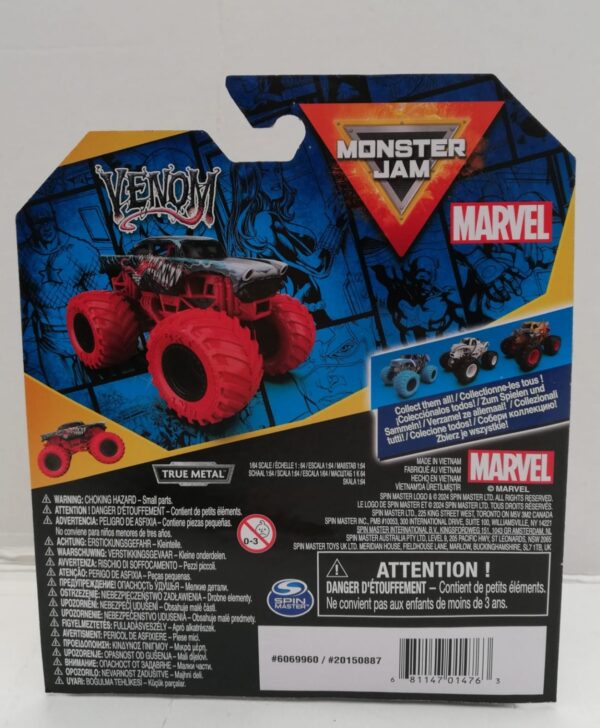 Monster Jam - Marvel Series Venom Monster Truck in Scala 1:64 - immagine 2