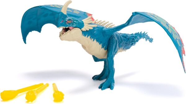Dragons, Dragon Drago Tempestosa, Fire Blast Deadly Nadder, Spin Master 6072591 - immagine 3