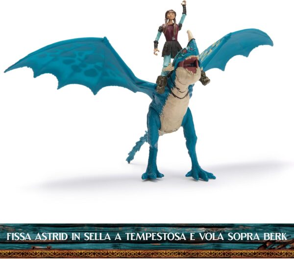 Dragons, Dragon Drago Tempestosa, Deadly Nadder & Astrid, Spin Master 6072587 - immagine 2