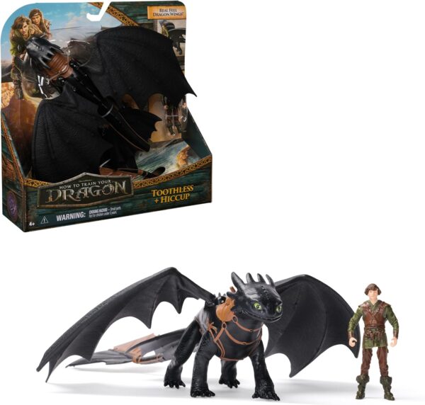 Dragons, Dragon Drago Sdentato( Toothless) e Hiccup, Spin Master 6072587 - immagine 3