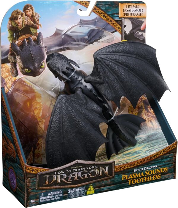 Dragons, Dragon Drago Sdentato, Plasma Toothless con effetti sonori, Spin Master 6072591