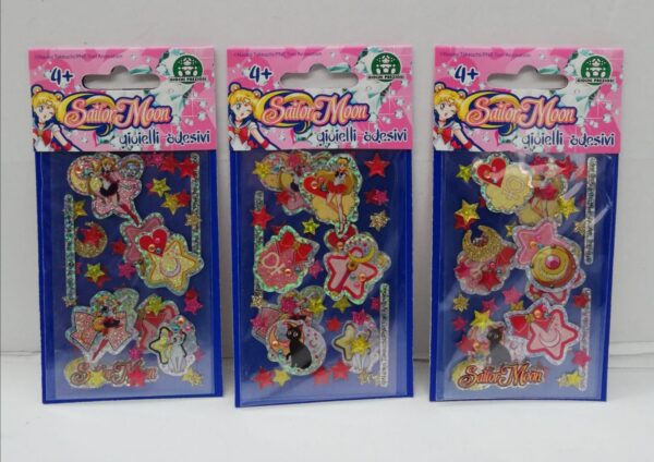 Sailor Moon - 4 Bustine di Gioielli Adesivi, Giochi Preziosi GPZ11997