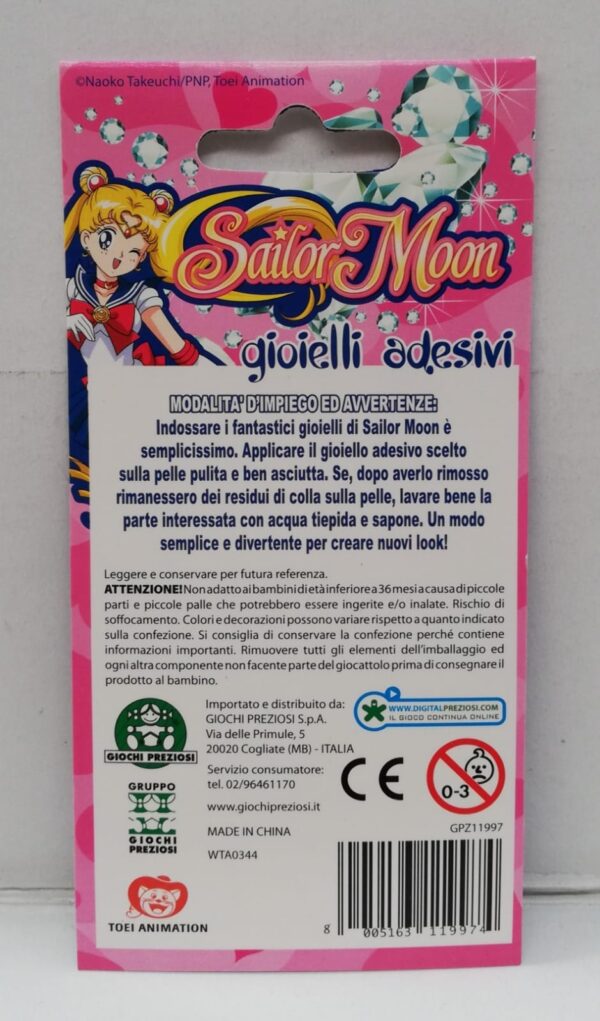 Sailor Moon - 4 Bustine di Gioielli Adesivi, Giochi Preziosi GPZ11997 - immagine 2