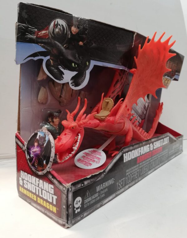 Dragons Trainer Race Of The Edge personaggio Drago Hookfang e Snotlout con luci o suoni - immagine 2