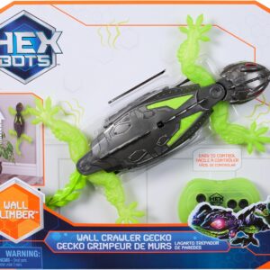 HEX BOTS Geco Interattivo, Giocattolo Radiocomandato, Ricaricabile con Cavetto USB, Spin Master 6070281
